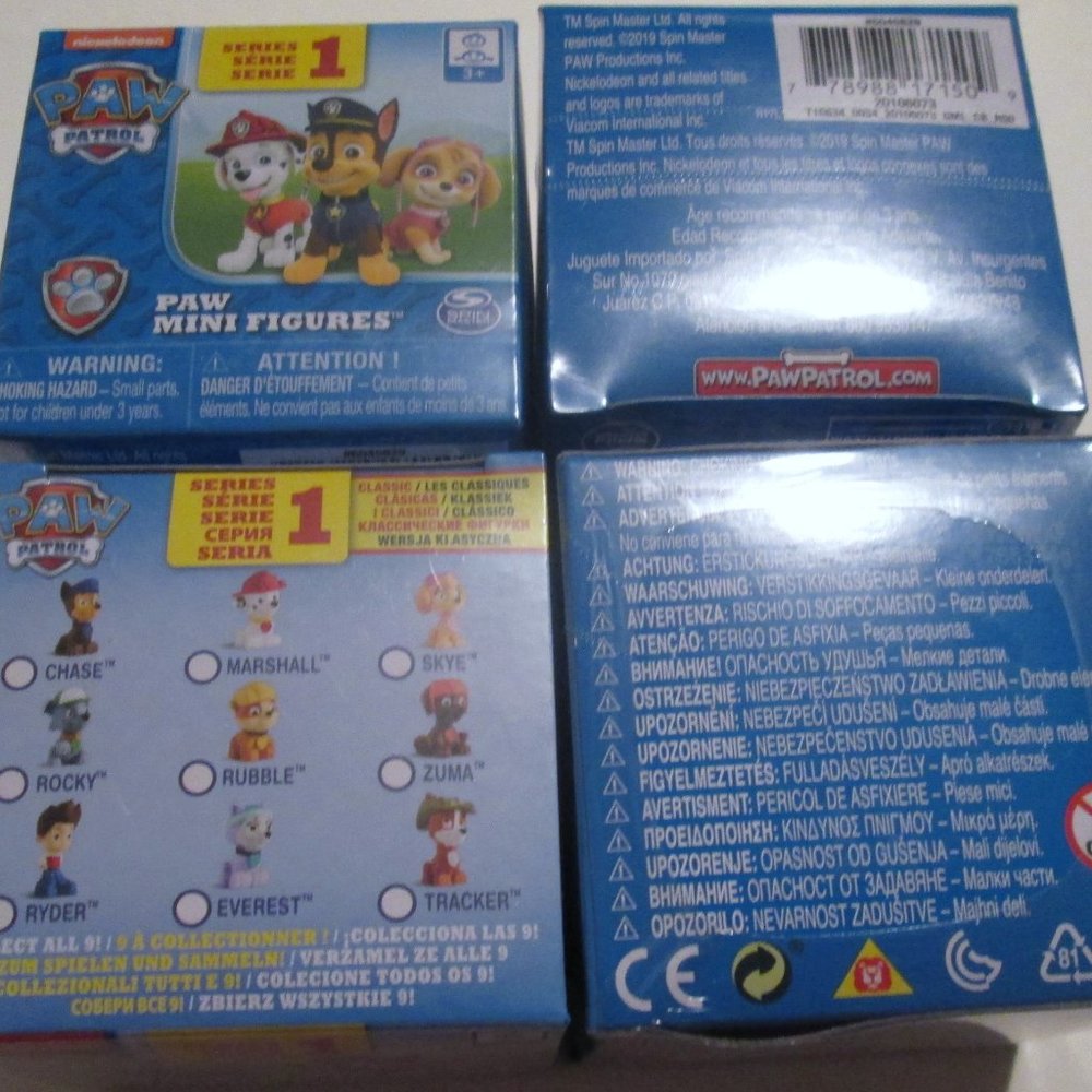 Paw Patrol Blind Box Mini Figure Series 1 Qty 4 3+